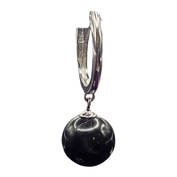 Shungite Drop Earrings - Picture 5 of 6